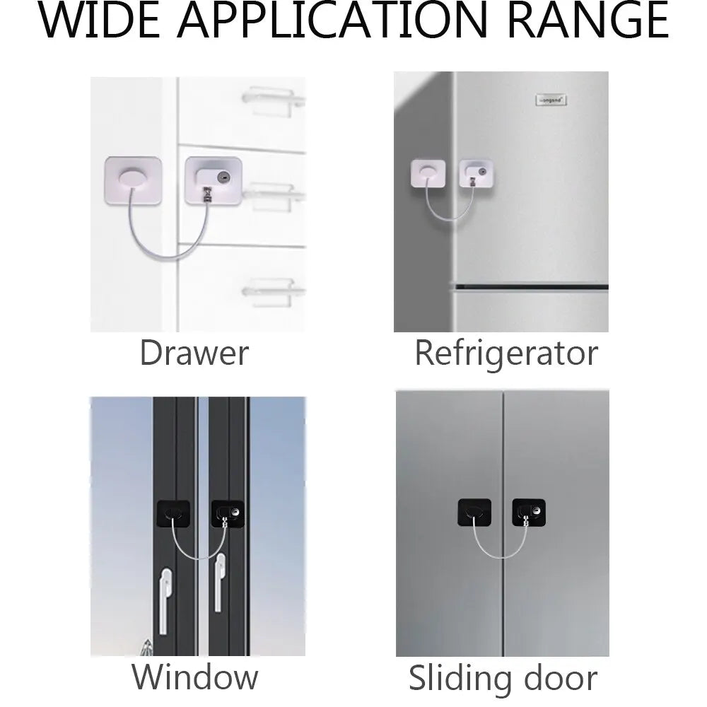 Child Safety Cable Lock for Cabinets, Fridge and Windows | TRD Bridge