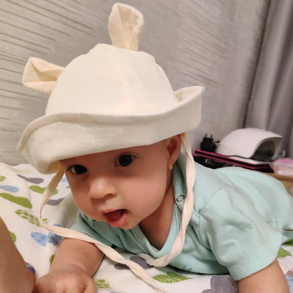 Muslin Cotton Baby Sun Hat, Soft Bucket Style, 3-12 Months | TRD Bridge