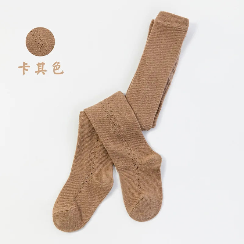 Spain Girls Stocking 2022 Spring Summer  Tight For Toddler Baby Hollow Infant Ribbed Tights Babies Pantyhose