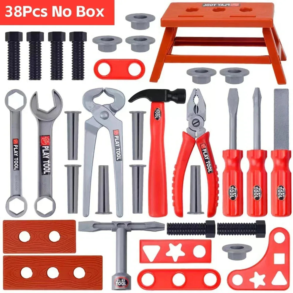 38/42 PCS Kids Pretend Tool Set with Screwdrivers for Toddlers
