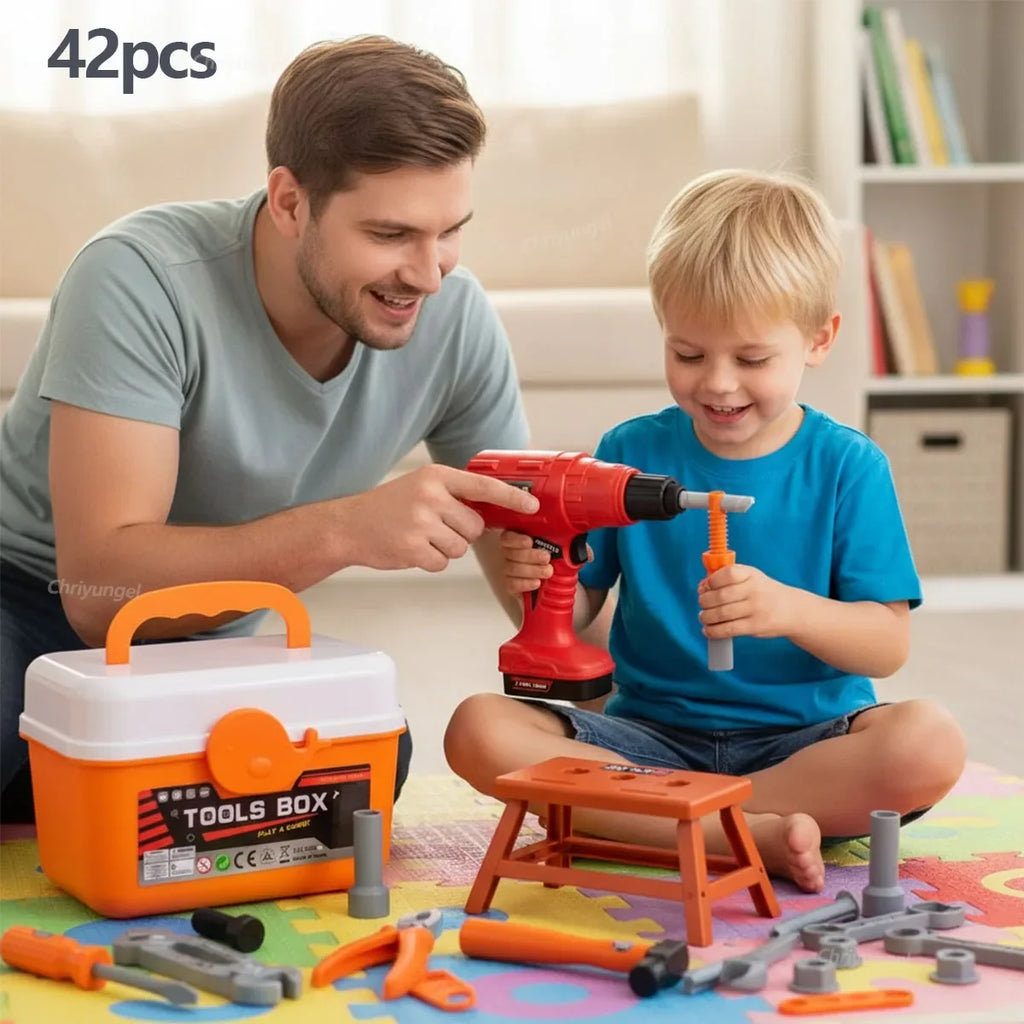 38/42 PCS Kids Pretend Tool Set with Screwdrivers for Toddlers