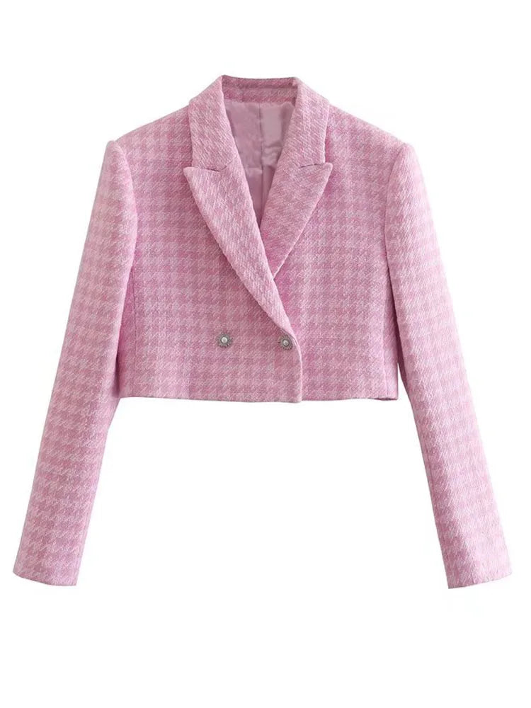 Klacwaya Tweed Set 2 Piece Chic Blazer Women Suit Shorts Sets Women 2022 Suit With Shorts For Women Female Suits
