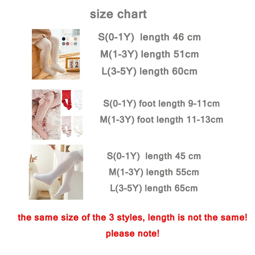Spain Girls Stocking 2022 Spring Summer  Tight For Toddler Baby Hollow Infant Ribbed Tights Babies Pantyhose