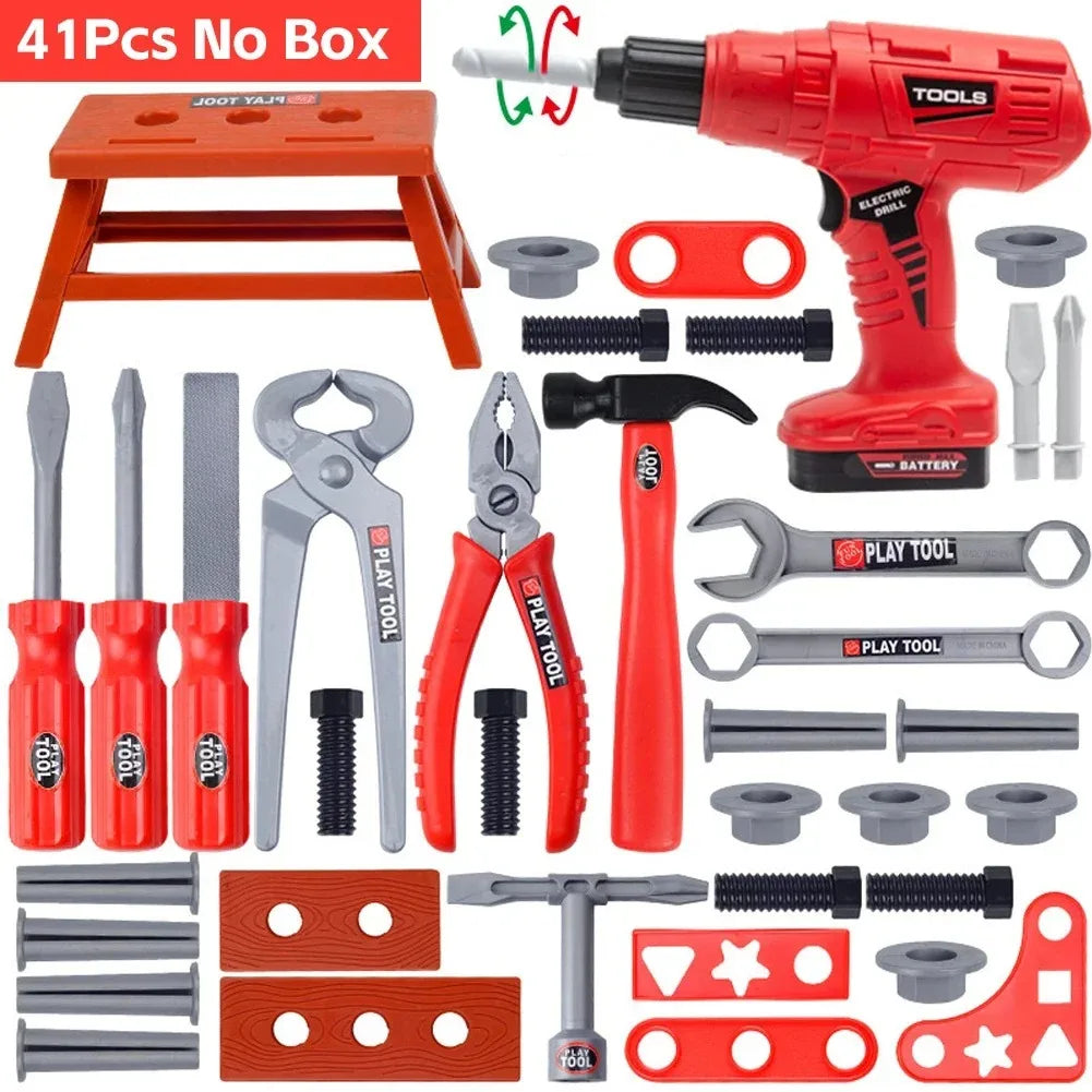 38/42 PCS Kids Pretend Tool Set with Screwdrivers for Toddlers