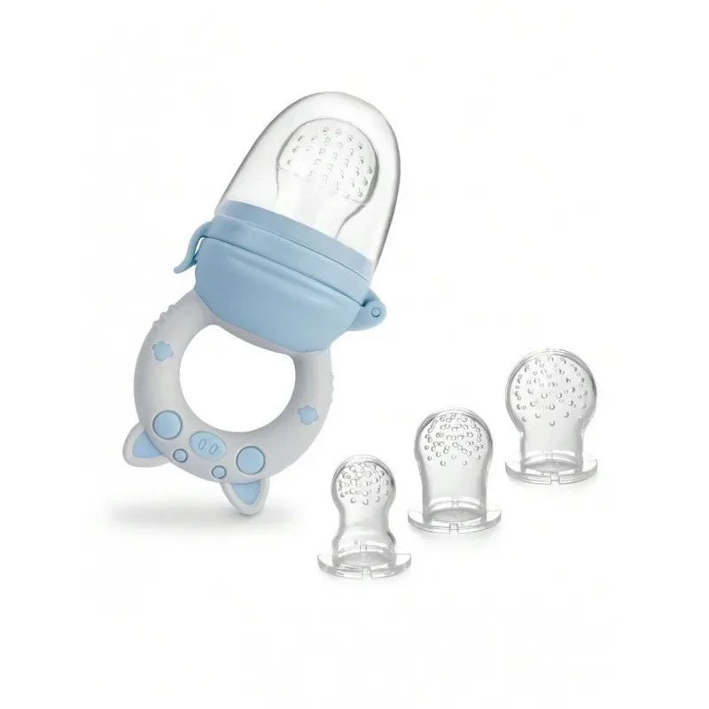 TYRY.HU 4pcs/set Silicone Fruit & Vegetable Feeder for Infants and Toddlers 6-36 months Food Grade Teething & Feeding Pacifier